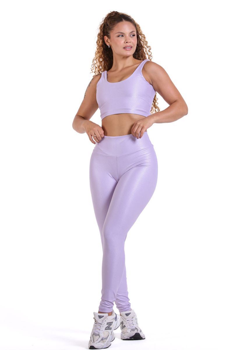 Conjunto Canelado de Compressão Lilac