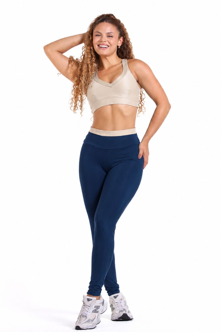 Conjunto Poliamida Bicolor Azul Marinho com OFF