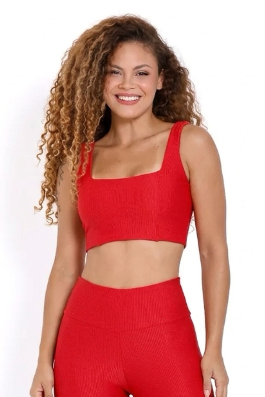 Top Poliamida avulso VERMELHO